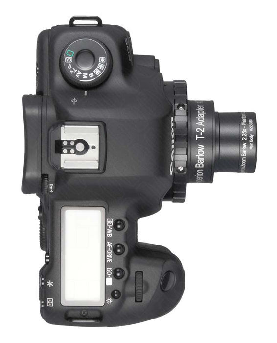 DSLR Kamera adaptiert