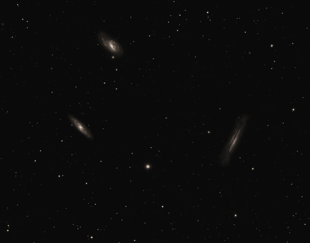leo-Triolet aufgenommen mit Celestron 6