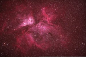völlig unbearbeitetes Rohbild von Eta Carina