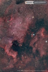 Der Nordamerikanebel NGC7000, 12x180 Sekunden