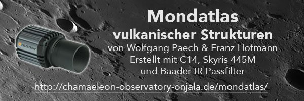 Mondatlas vulkanischer Strukturen