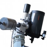 The imaging instrument - the 150mm Zeiss APQ refractor and a Celestron C14 on a Astrophysics 1200 GTO mount in the 4 meter dome.