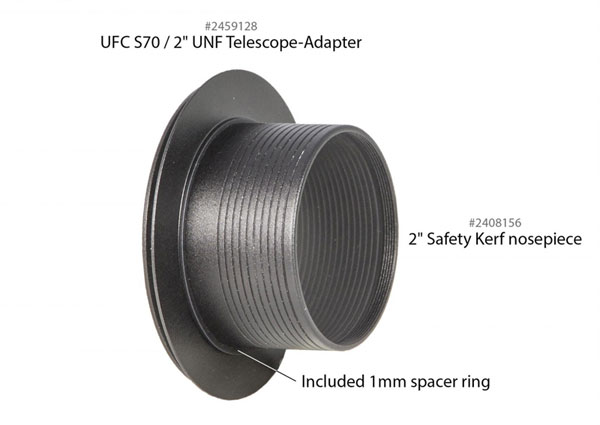 UFC S70 2"/SC adaptor with a 2" nosepiece attached