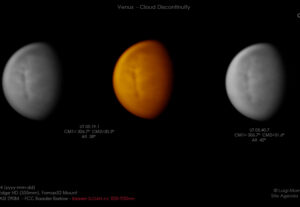 Venus Cloud Discontinuity, captured by Luigi Morrone on 4th of June 2022 with Baader SLOAN-Filter.