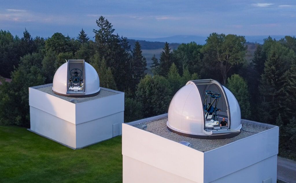 Two 6 15m Slit Domes Each With A 1m Telescope For Bundeswehr Space Two 6 15m Slit Domes Each With A 1m Telescope For Bundeswehr Space
