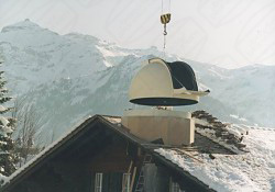 Montage mit Krank von Baader Dome in Lenk - Schweiz