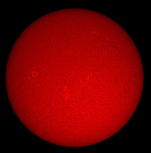 Sonnenbeobachtung im Licht der roten H-alpha Wasserstofflinie