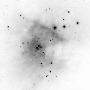 Der Kernbereich des Orionnebels im nahen Infrarot (gefiltert mit Schott RG 780 ab knapp 800 nm)