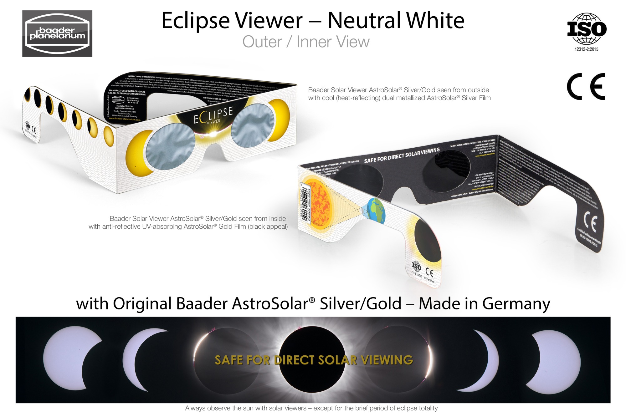 Solar / Eclipse Viewer AstroSolar® Silver/Gold (various Designs ...