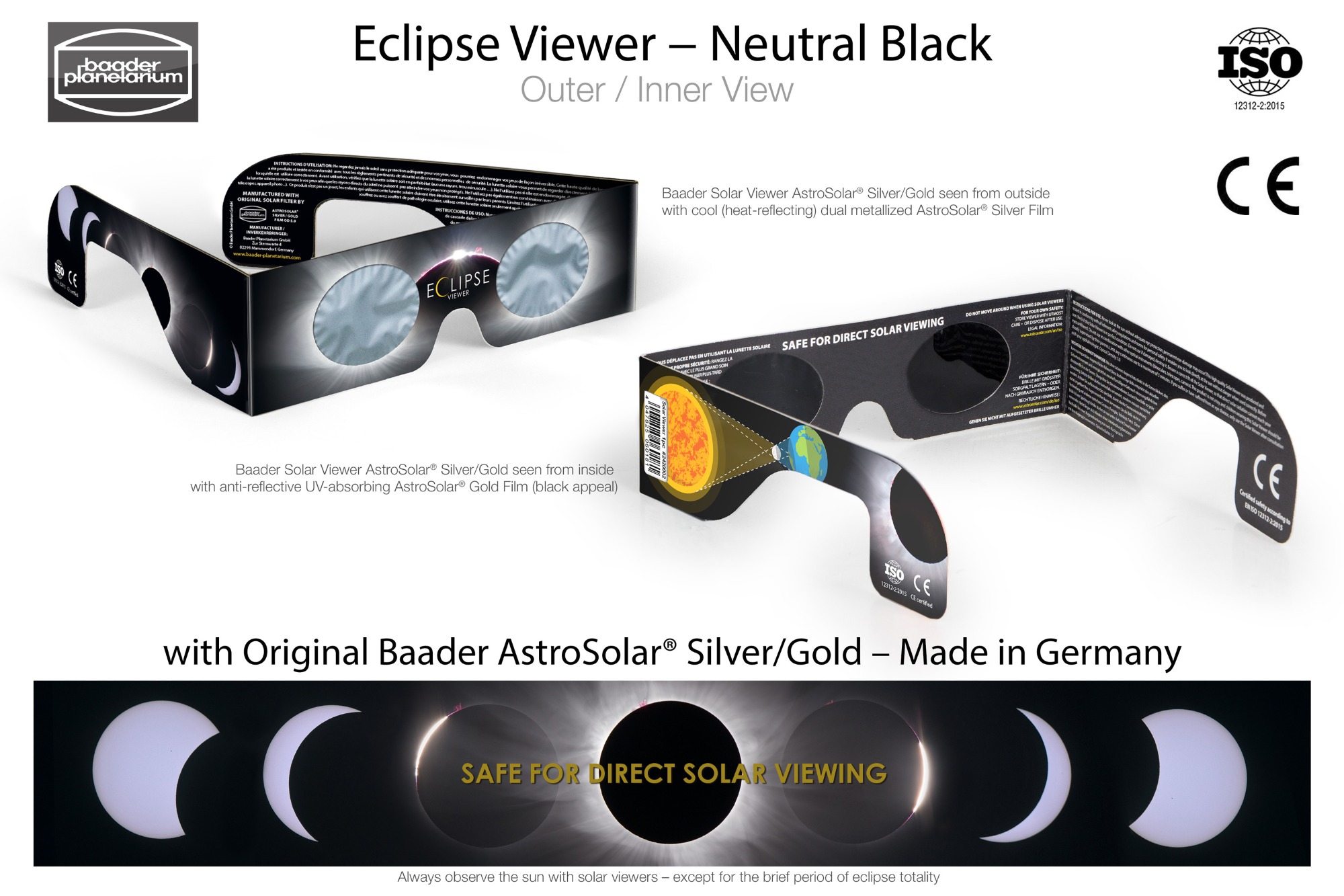 Solar / Eclipse Viewer AstroSolar® Silver/Gold (various Designs ...
