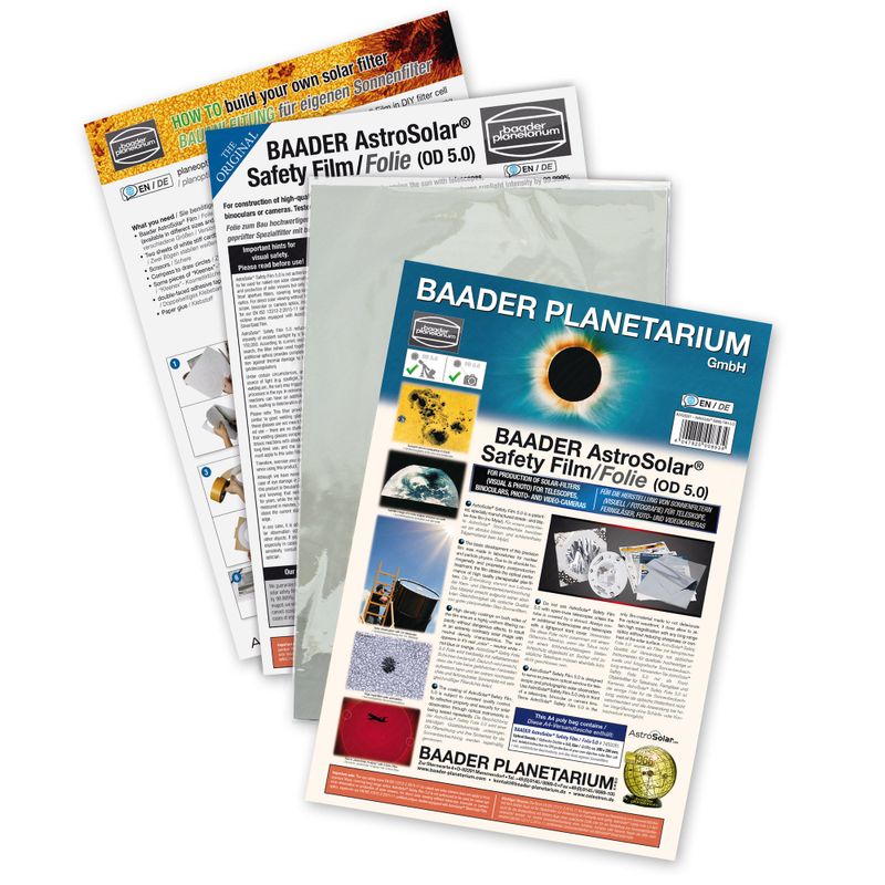 AstroSolar Safety Film OD 5 0 ECO size 20x29 100x50 117x117 Cm astrosolar-safety-film-od-5-0-eco-size-20x29-100x50-117x117-cm
