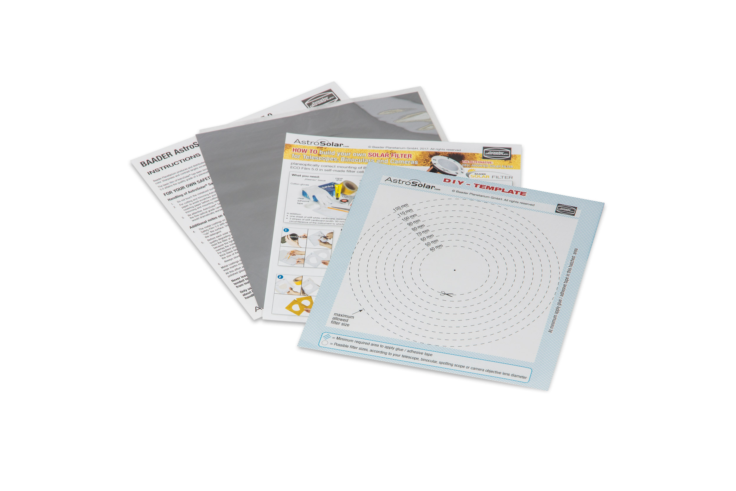 Baader AstroSolar Safety Film - 140x155mm Solar Filter For Telescopes & Cameras