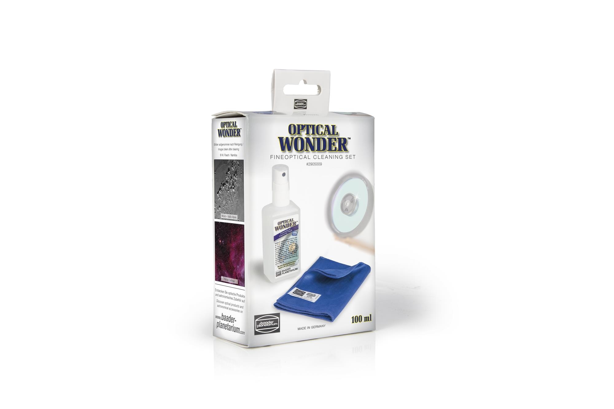 Optical Wonder™ Set (Cleaning Fluid and Cloth) - English