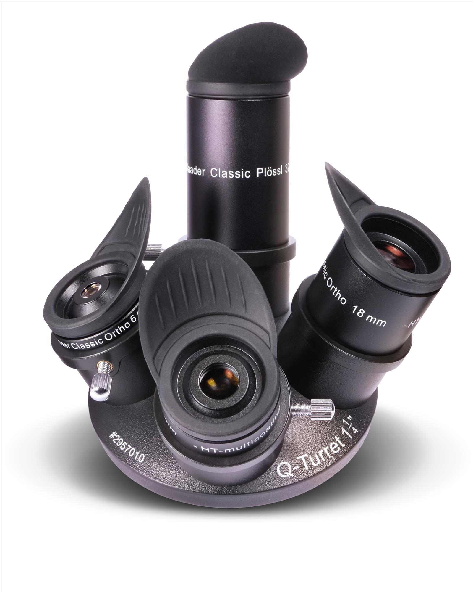 Crooked Eye Q Nashville皿 Q-Turret Eyepiece Set (Eyepiece revolver, 3x Classic Ortho, 1x