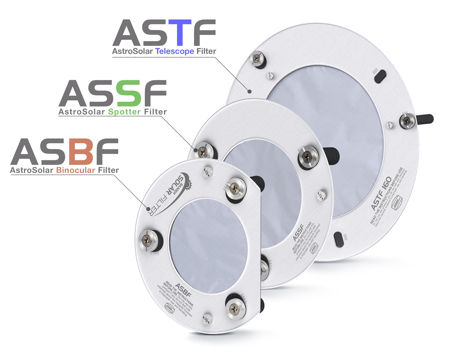 ASTF: AstroSolar Telescope Filter OD 5.0 (80mm - 280mm) - English