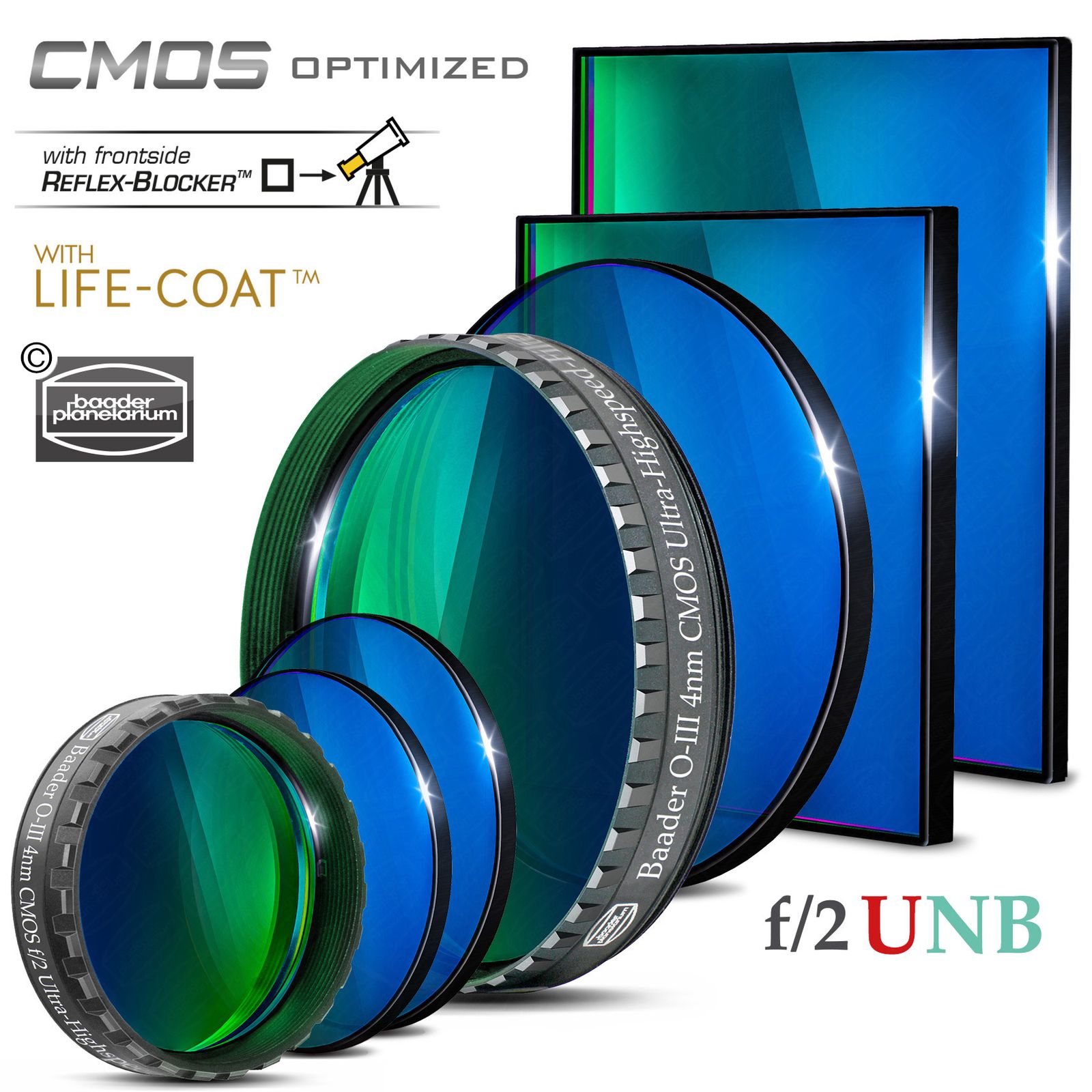 Cmos Rauch Filter O-III f/2 Ultra-Highspeed-Filter (4nm) – CMOS-optimiert - Deutsch