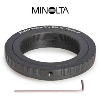 Wide-T-Ring Sony Alpha and Minolta Maxxum with D52 to T-2i