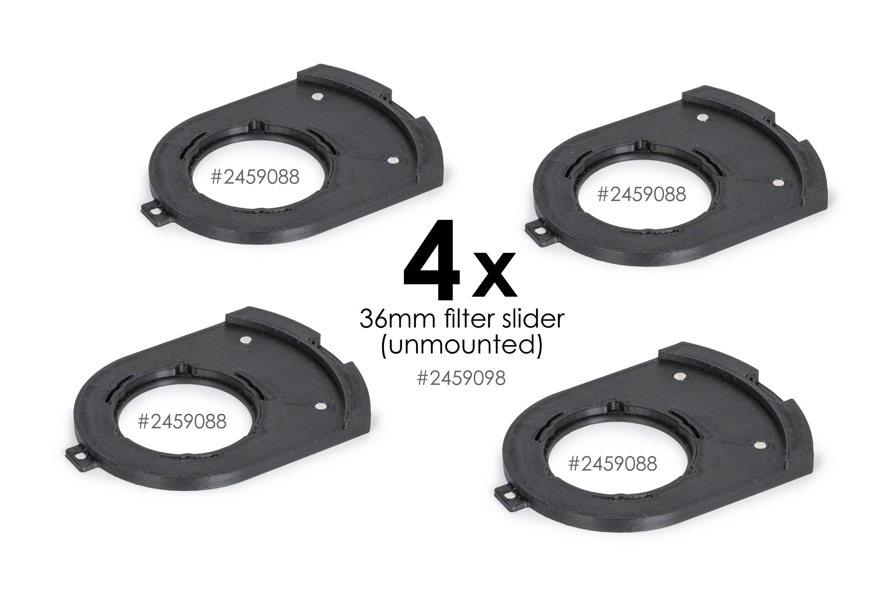 FCCT Filter Holder Set: 4x 36mm – 3D-printed