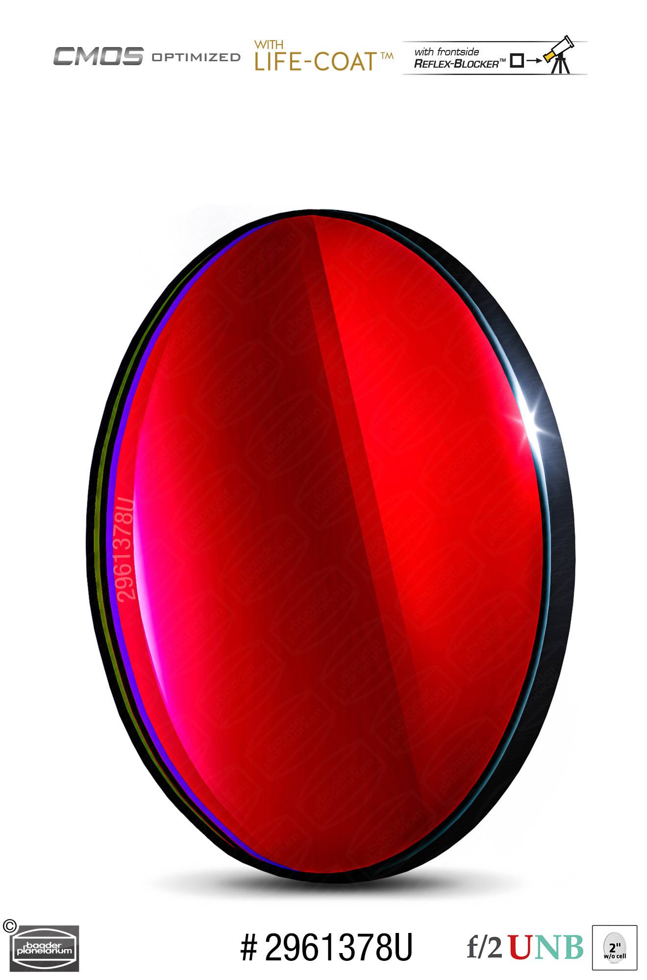 FCCT Filter – H-alpha 2" unmounted (Ø 47,4 mm) f/2 Ultra-Highspeed-Filter (3.5nm) – CMOS-optimized
