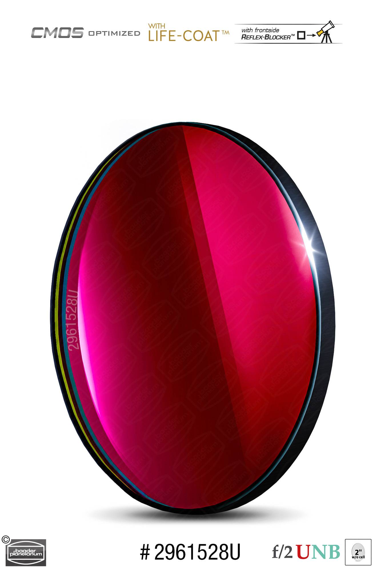 FCCT Filter – S-II 2" unmounted (Ø 47,4 mm) f/2 Ultra-Highspeed-Filter (4nm) – CMOS-optimized