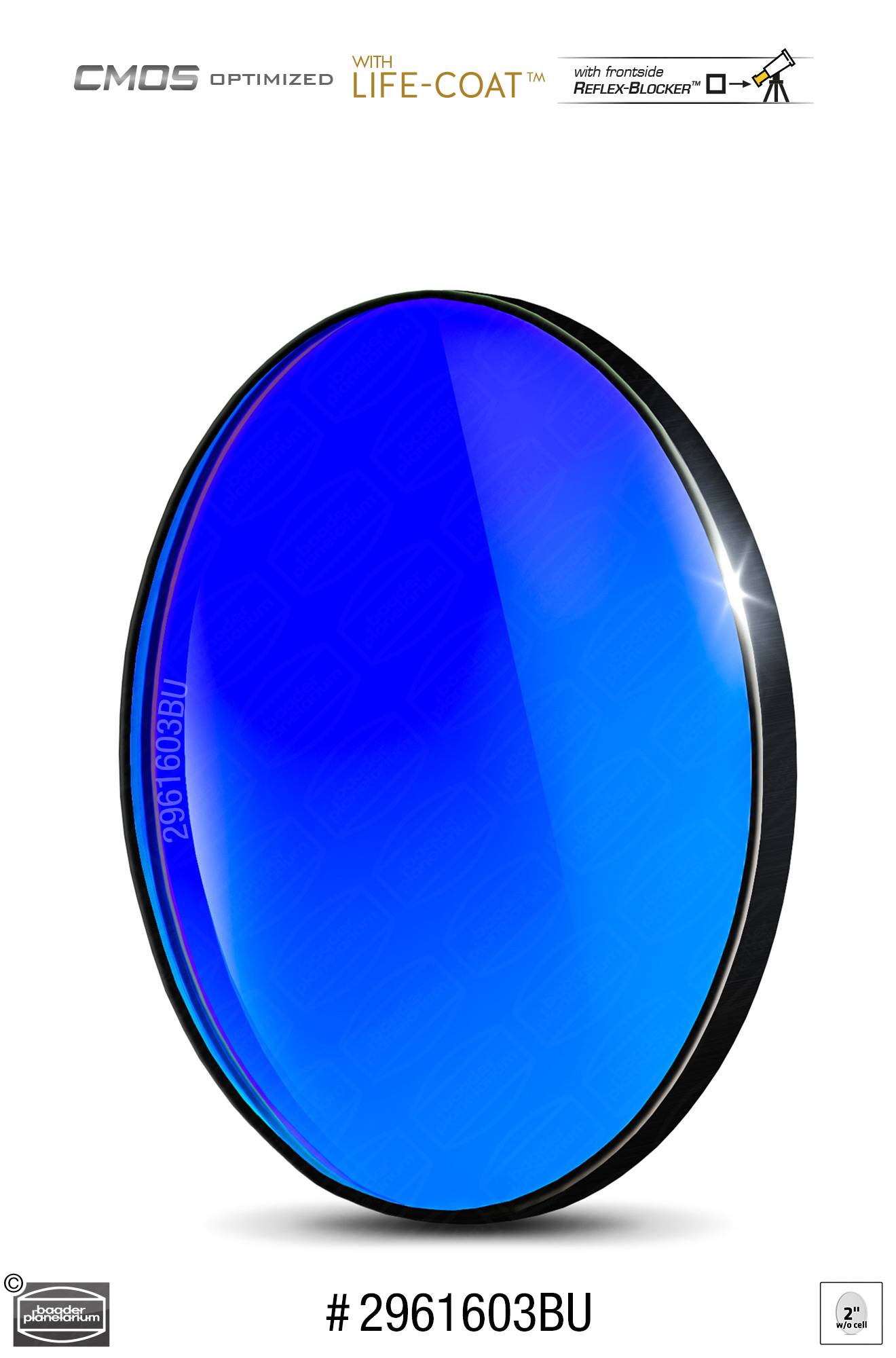 FCCT Filter – RGB B-Filter 2" unmounted (Ø 47,4 mm)– CMOS-optimized