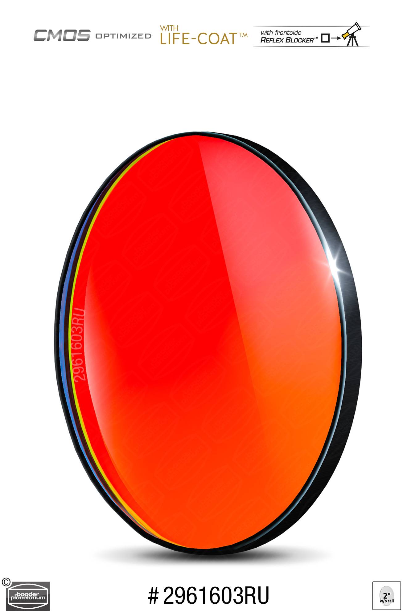 FCCT Filter – RGB R-Filter 2" unmounted (Ø 47,4 mm)– CMOS-optimized