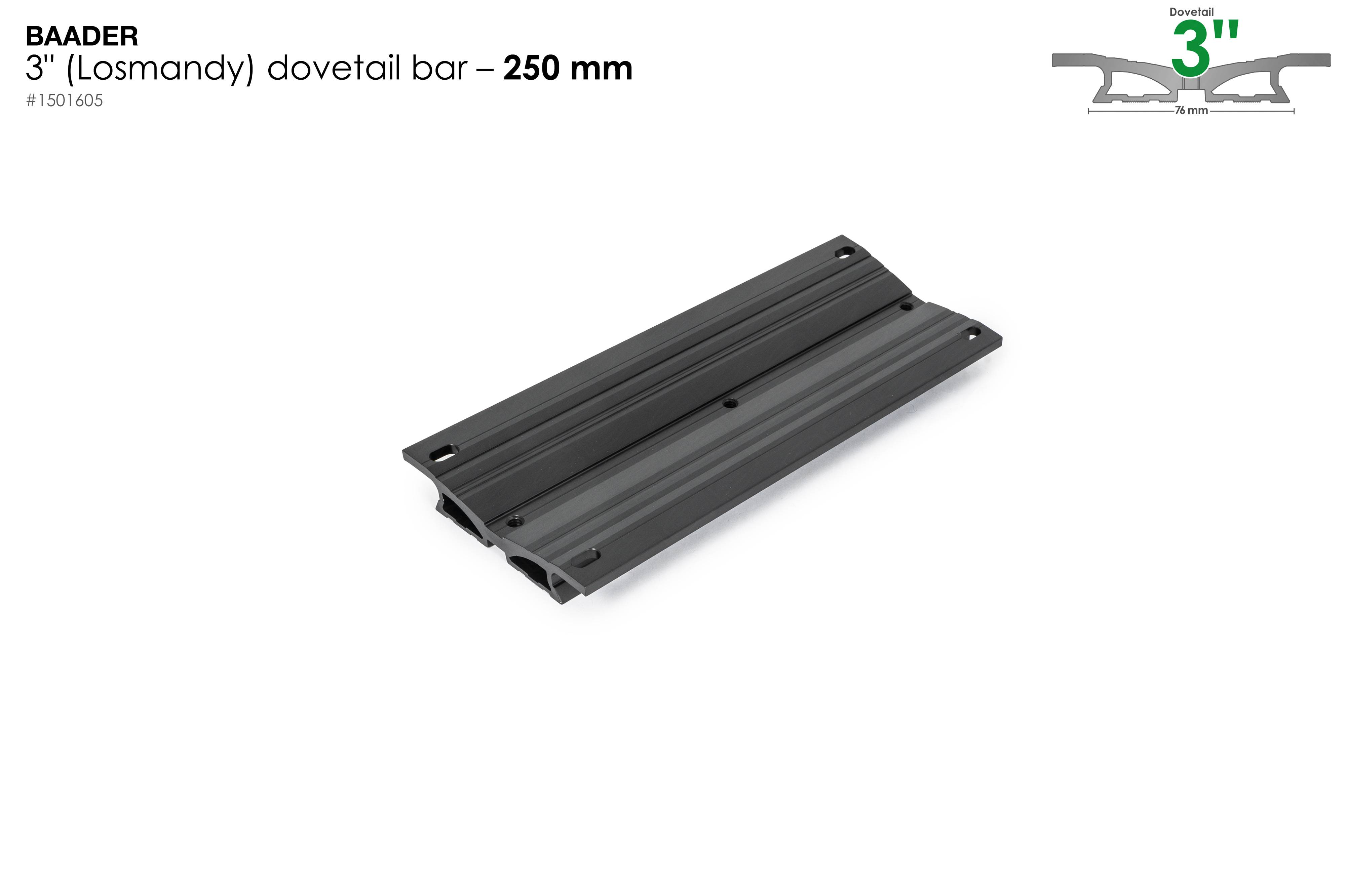 Dovetail Bar 3", 250mm (10") – for Custom builds