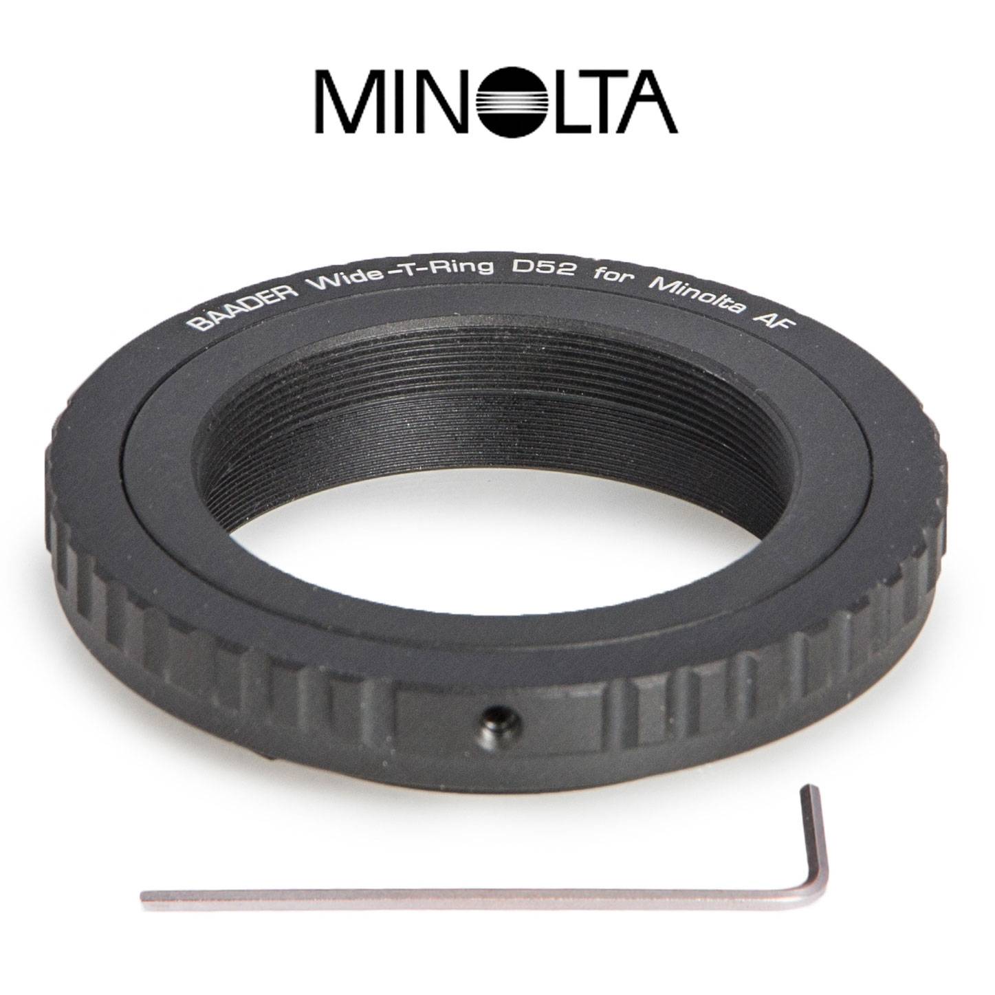 Wide-T-Ring Sony Alpha and Minolta Maxxum with D52 to T-2i
