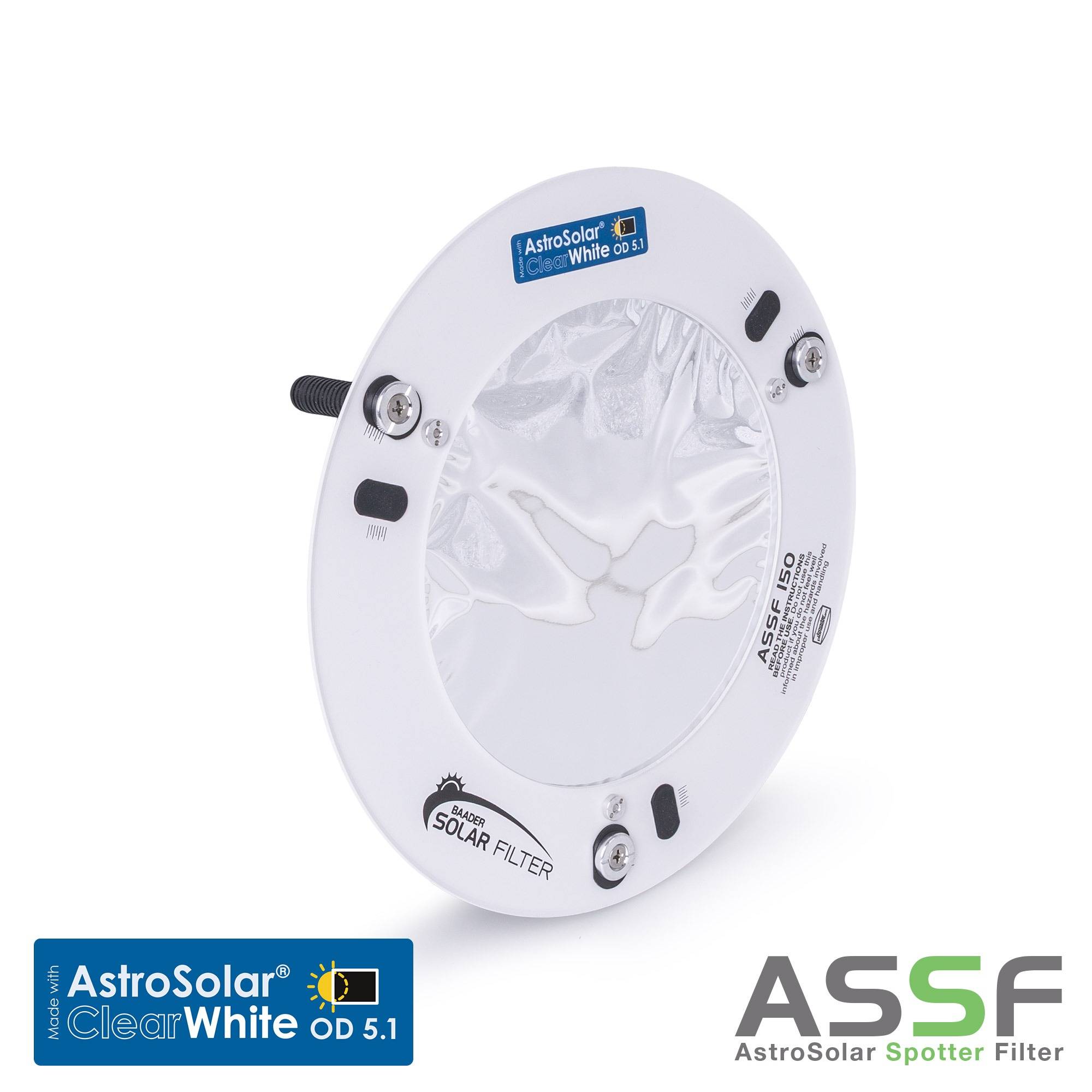 ASSF: AstroSolar® Spotting Scope Filter OD 5.1 – ClearWhite (50mm - 150mm)