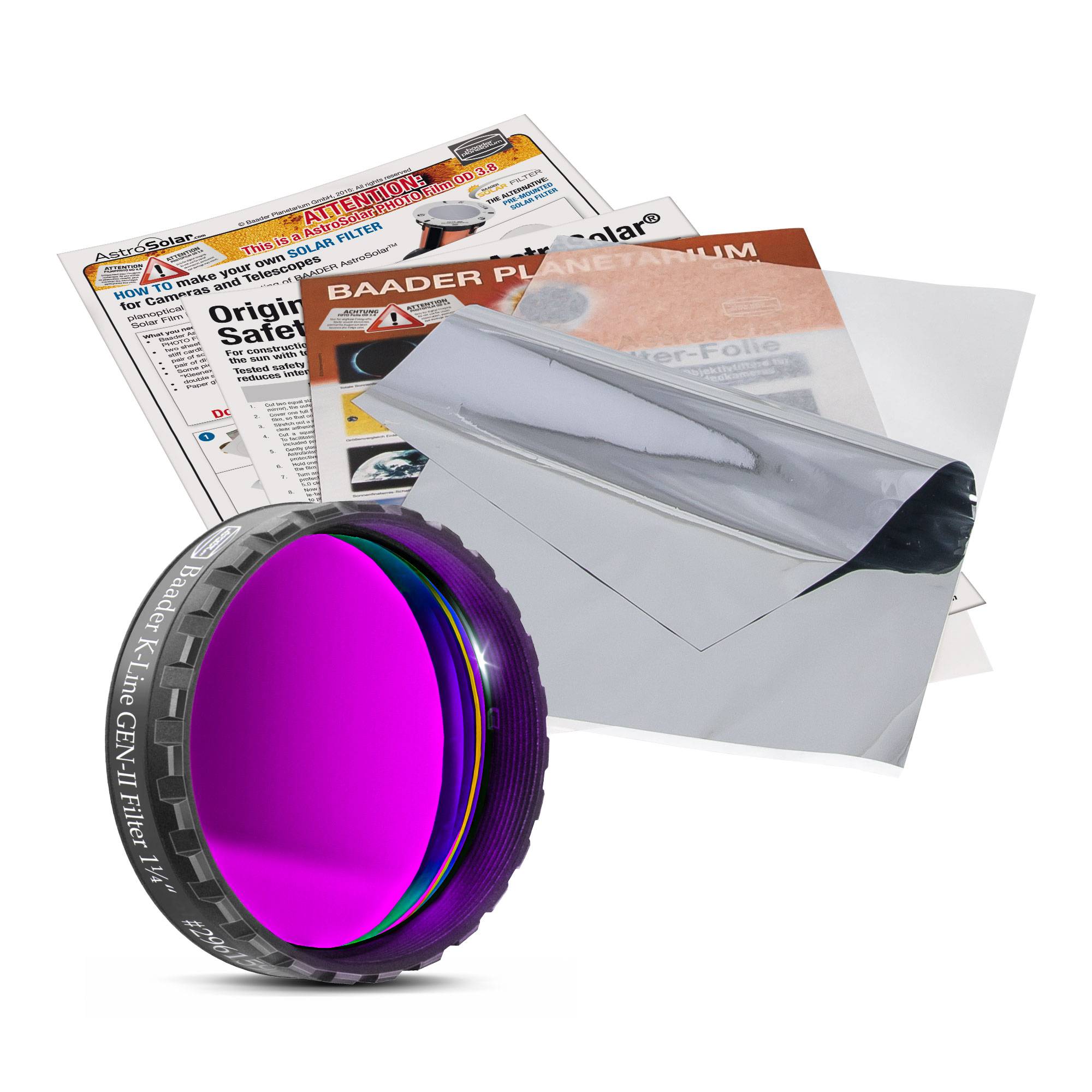 Calcium GEN-II Filter 1¼" (incl. AstroSolar Photo Film OD 3.8, A4)