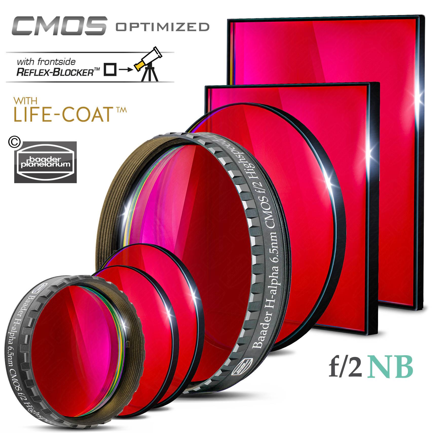 Baader H-alpha f/2 Highspeed-Filters (6.5nm) – CMOS-optimized