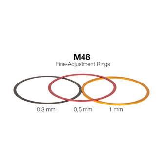 M48 Fein-Abstimmringe aus Aluminium (0,3 / 0,5 / 1 mm)