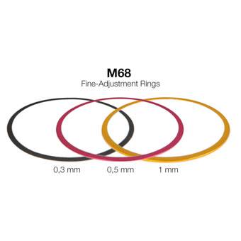 M68 Fein-Abstimmringe  aus Aluminium (0,3 / 0,5 / 1 mm)
