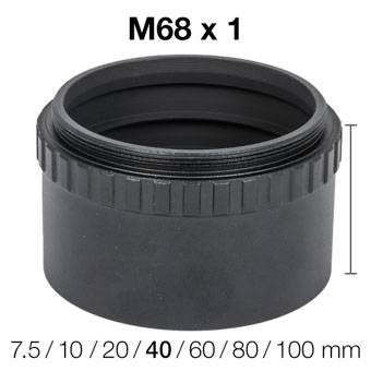 M68 Verlängerungshülsen (7.5 / 10 / 20 / 40 / 60 / 80 / 100 mm)