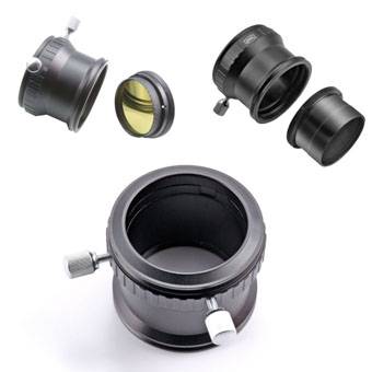 2" Deluxe Okularklemme für SC-Teleskope (optional mit Filterhalter / Verlängerung)