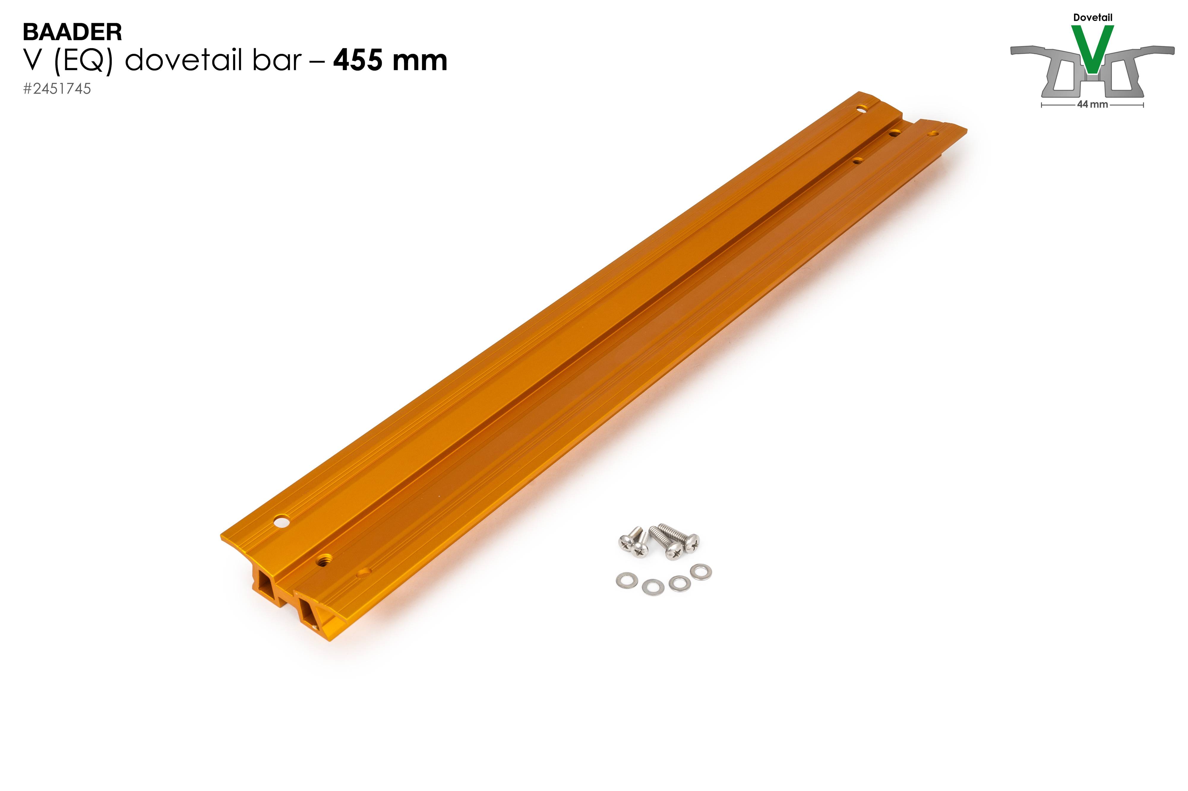 Dovetail Bar V, 455mm (18") – for Celestron 9¼" and 11" SC / HD (orange)