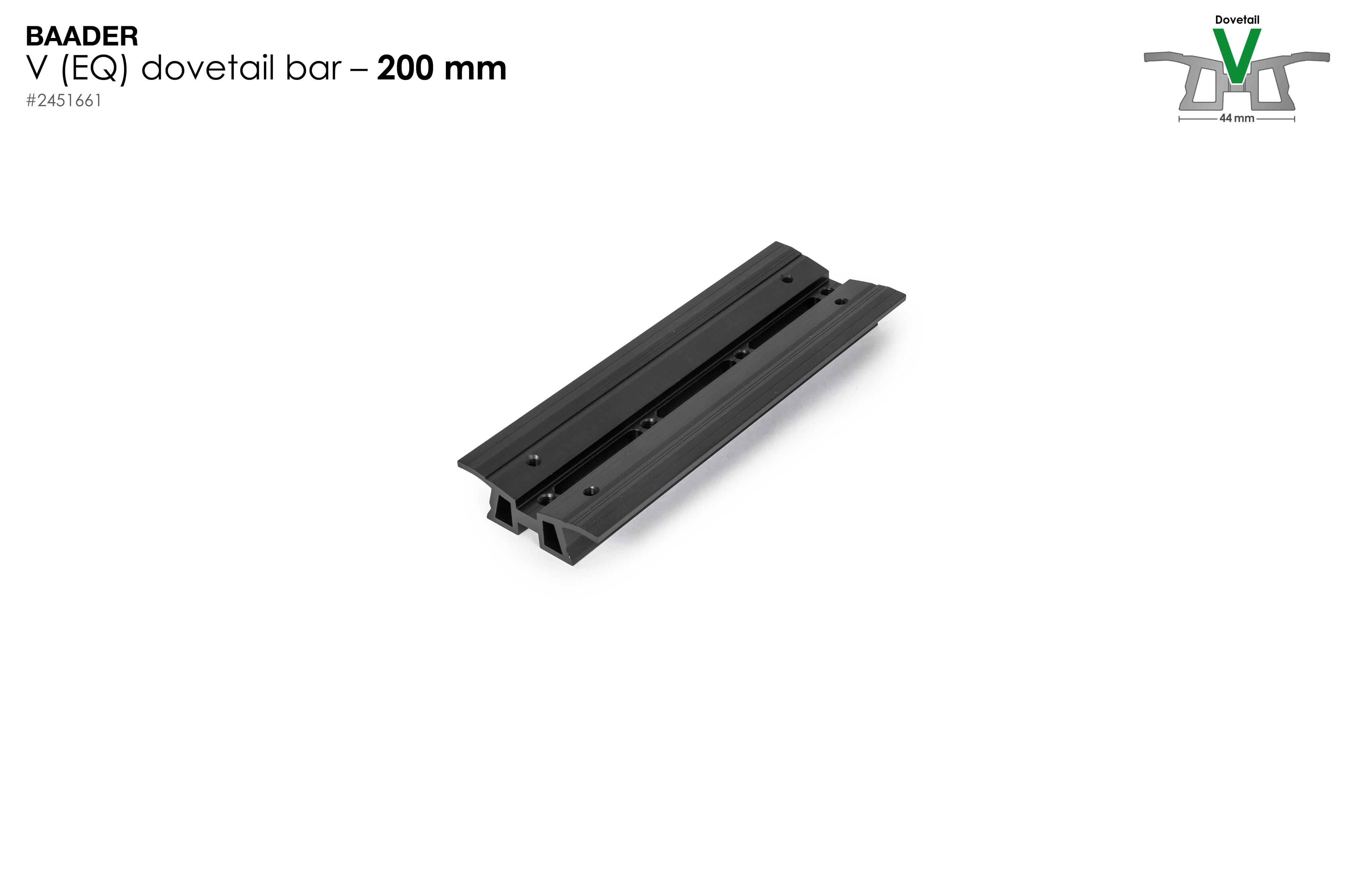 Dovetail Bar V, 200mm (7,9") – for Vixen, Celestron and Skywatcher Mounts