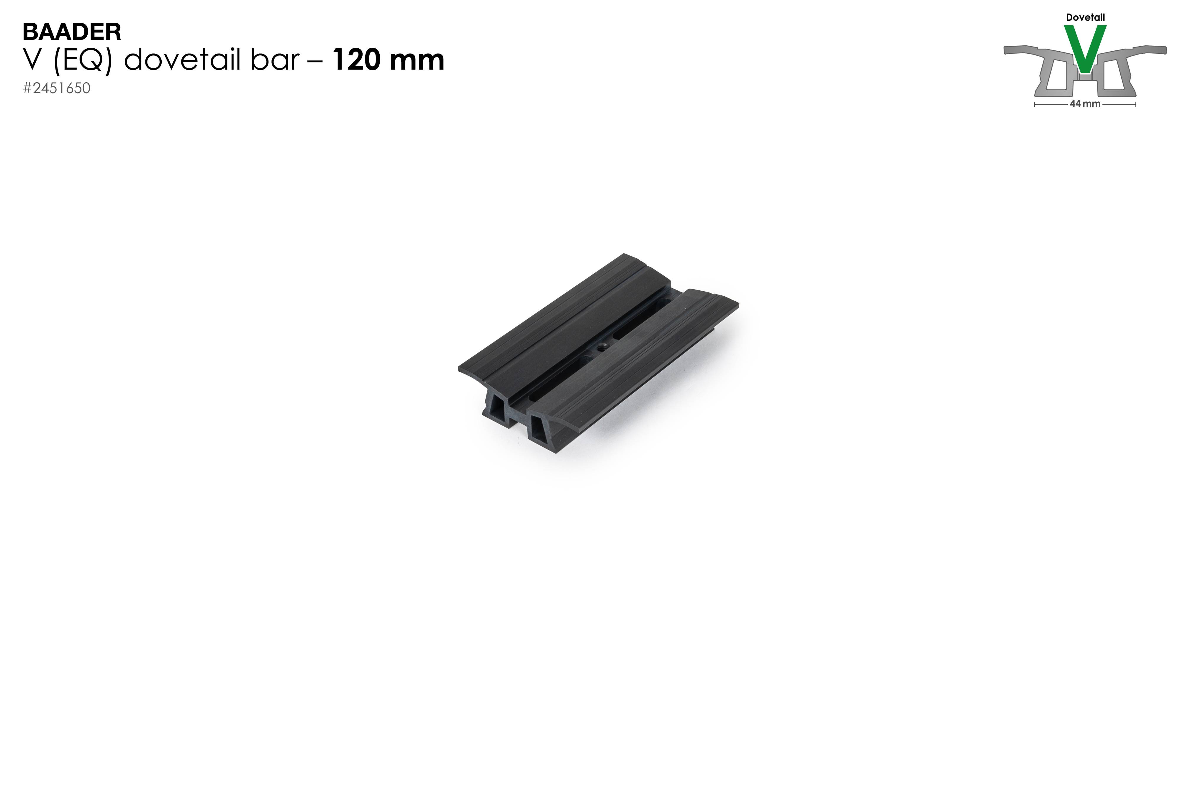 Dovetail Bar V, 120mm (4,7") – for Vixen, Celestron and Skywatcher Mounts