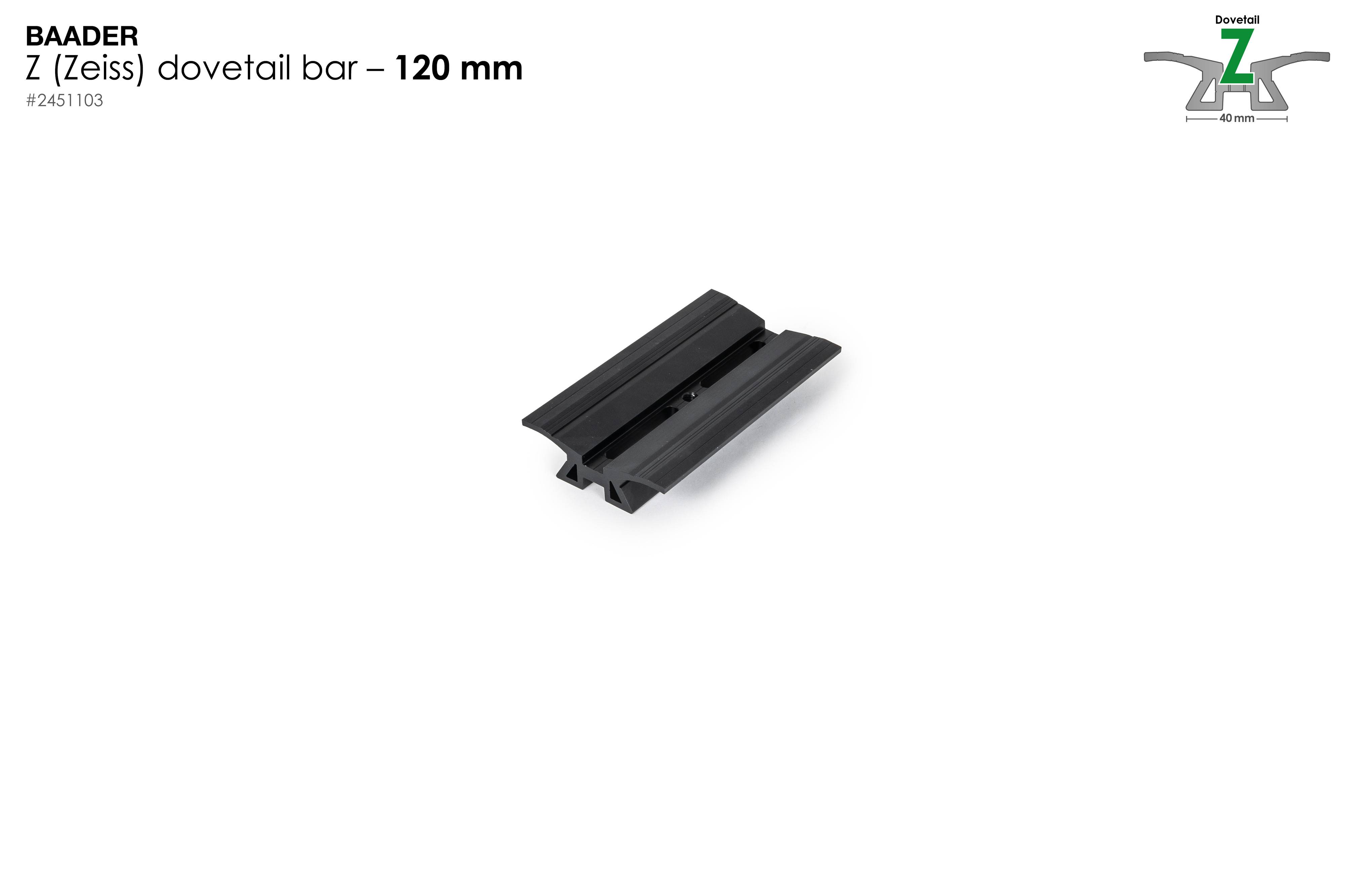 Dovetail Bar Z, 120mm (4,7") – for Zeiss/Astro-Physics