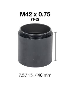 T-2 Verl&auml;ngerungsh&uuml;lsen (7.5 / 15 / 40 mm)
