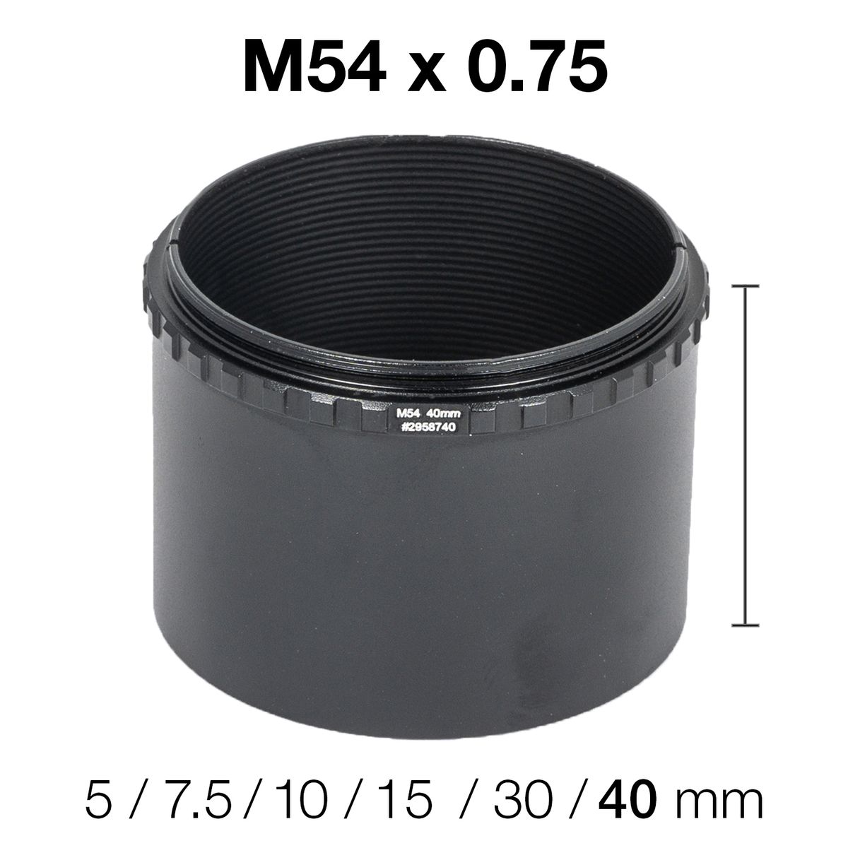 M54 Thread M54 Extension Tubes (5 / 7.5 / 10 / 15 / 30 / 40 mm) - English