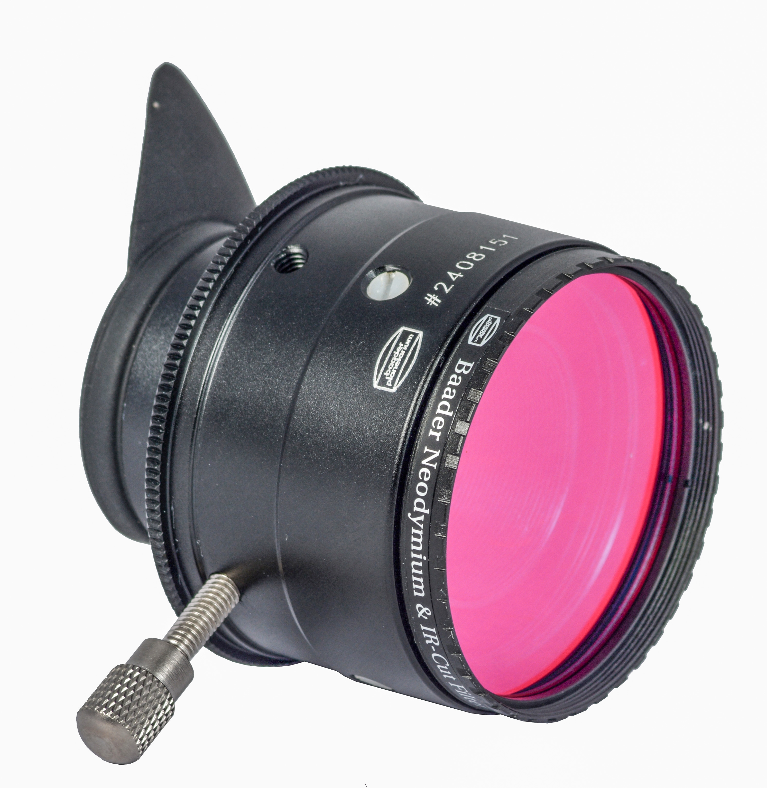 Application image: You can also use the Double-T Filter Holder (BNr.1508030, T2-Bauteil #31) to permanently mount a 1¼"-filter in the light path.