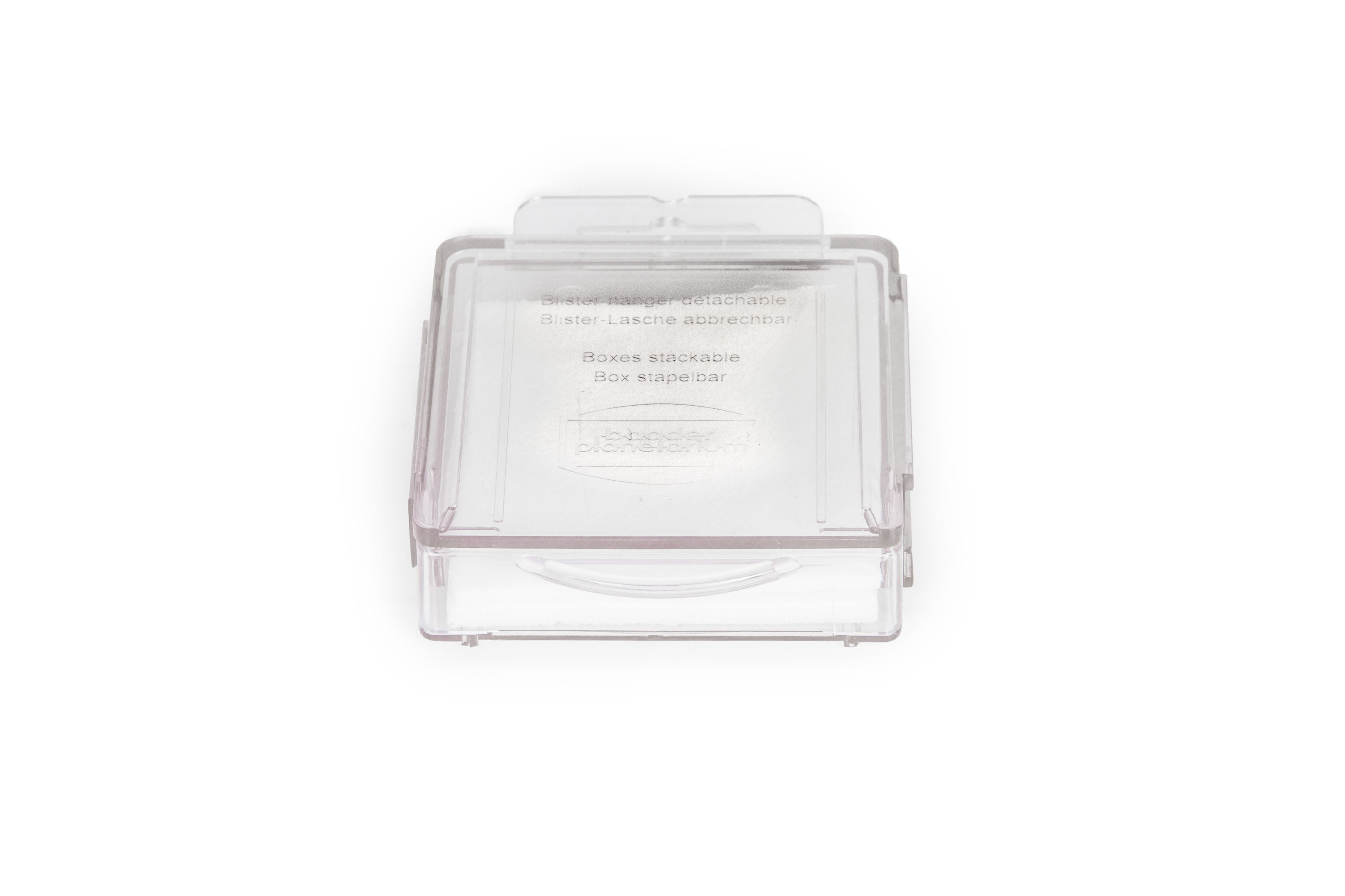 Filterbox for all filters up to 50x50mm, stackable on all sides - English
