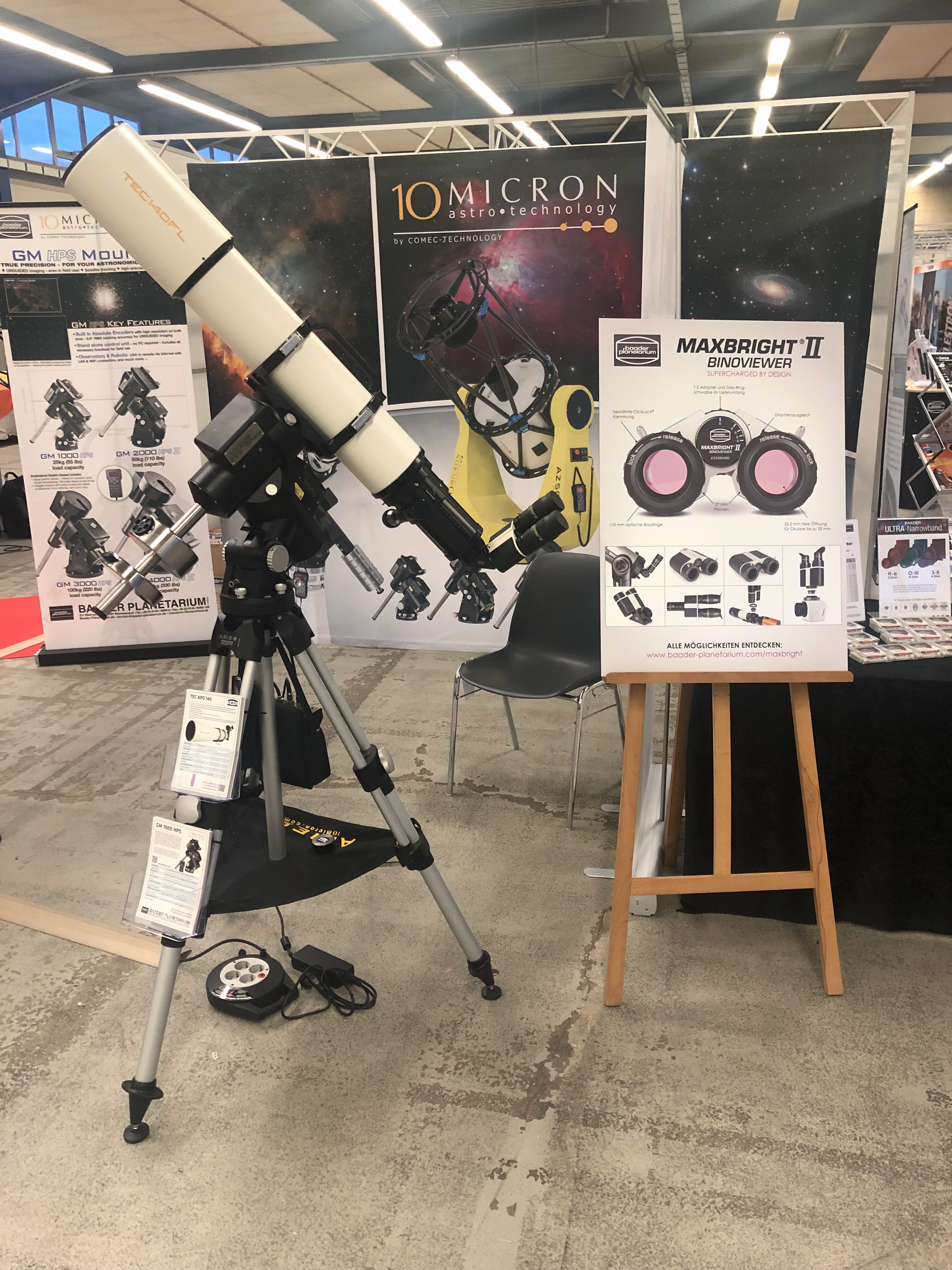 Application: TEC APO 140 FL with Baader MaxBright II Binoviewer at AME Show 2019