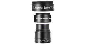 Die Hyperion Barlow-Linse mit zwei Adaptern