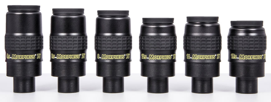 The Morpheus 76° eyepiece family